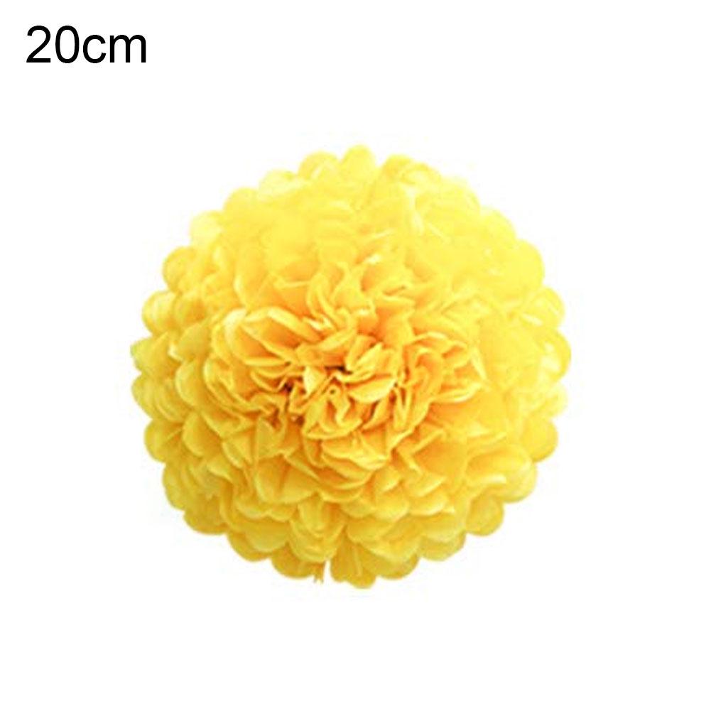 1/9 Stück Papier Pompoms Blumenkugeln Pom Poms Party Hochzeit Dekor 20cm gelb von Joom DACH