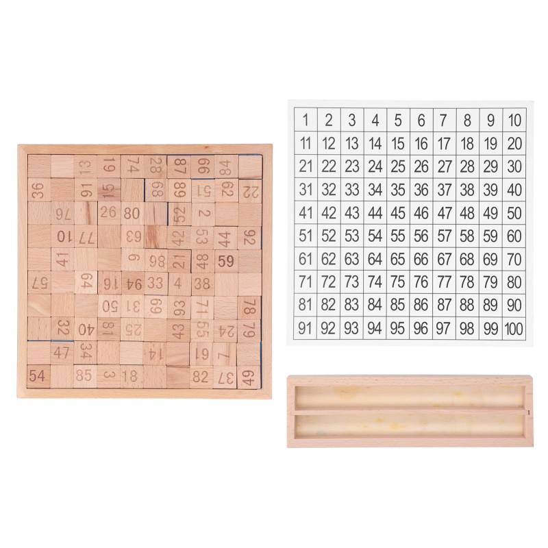1?100 Konsekutive Zahlen Spielzeug Holz Lernspiel Hundertertafel Spiel für Kinder von Joom DACH