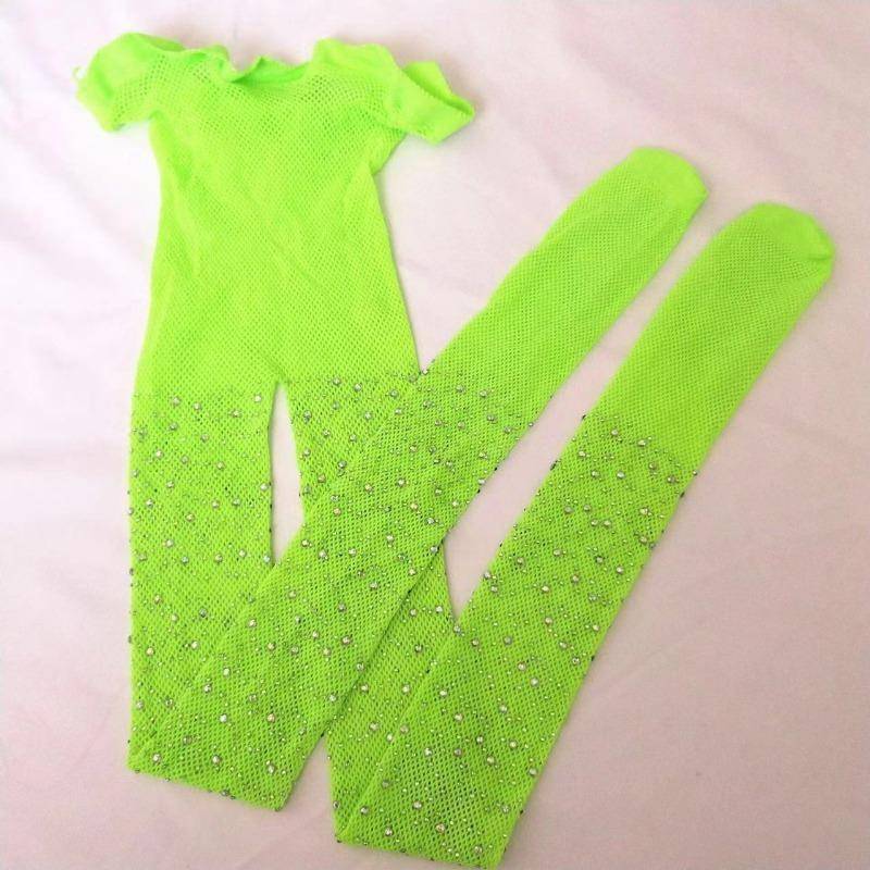 1–13 Jahre Ballettstrumpfhosen für Mädchen Mode Kinder Pailletten Mesh Fishnet Fischnetz Strumpfhosen Baby Strümpfe Kinder Rhineston Leggings one size von Joom DACH
