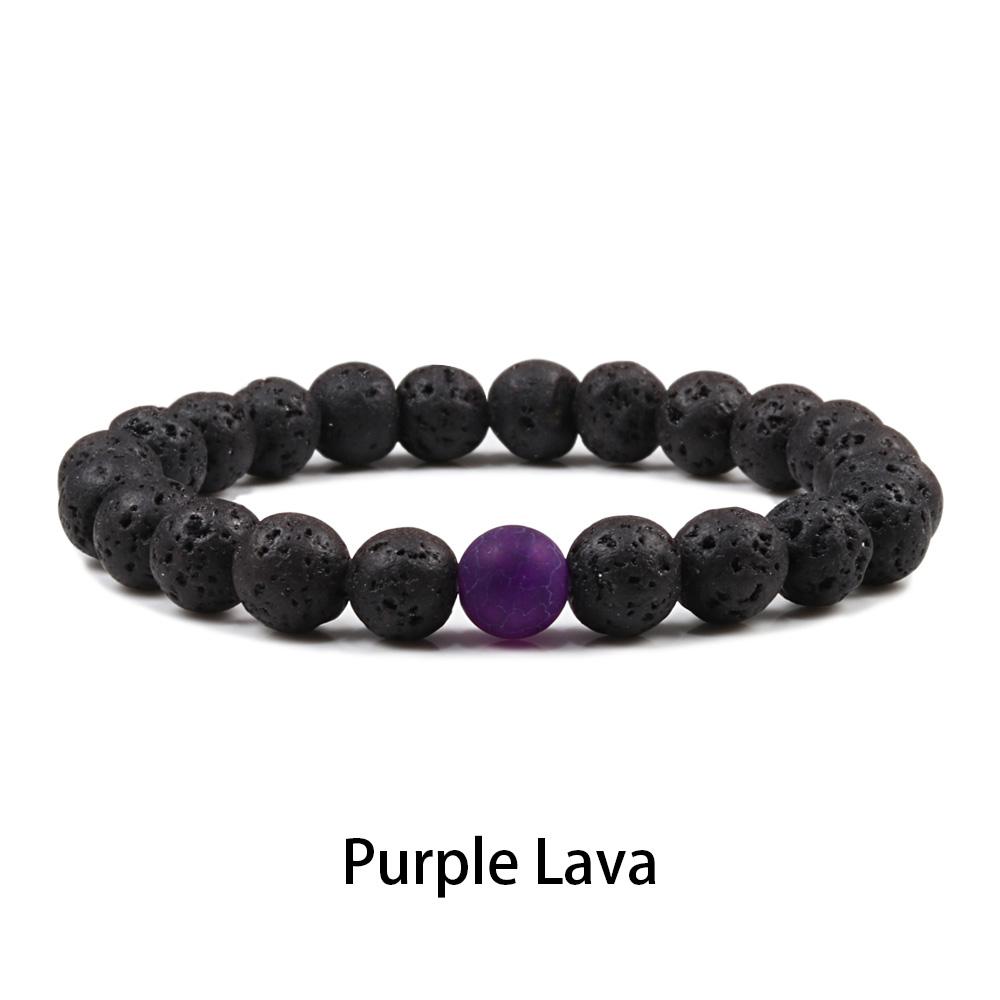 1-2 STK Perlen Armbänder Armreifen Set Natur Lavastein Paare Distanz Energie Elastisches Seil Männer Frauen Beste Freundin Schmuck Geschenk von Joom DACH