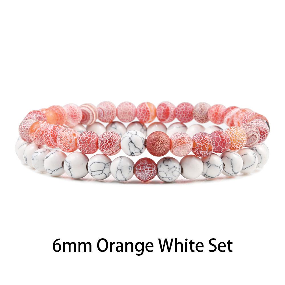 1-2 STK Perlen Armbänder Armreifen Set Natur Lavastein Paare Distanz Energie Elastisches Seil Männer Frauen Beste Freundin Schmuck Geschenk von Joom DACH