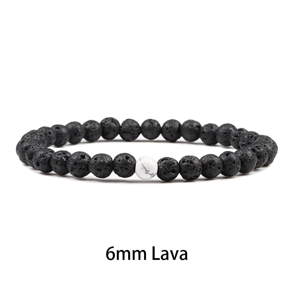 1-2 STK Perlen Armbänder Armreifen Set Natur Lavastein Paare Distanz Energie Elastisches Seil Männer Frauen Beste Freundin Schmuck Geschenk von Joom DACH