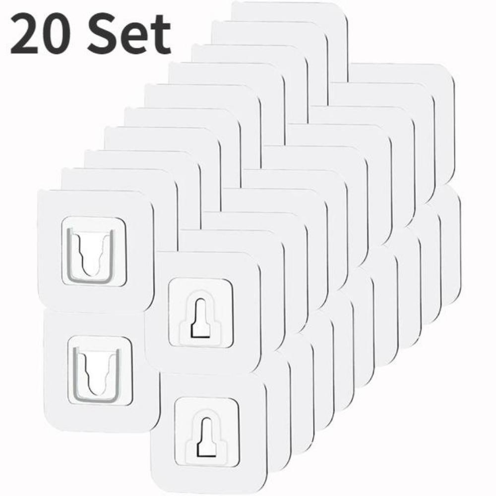 1-30 Stück selbstklebende Wandhaken, transparent, doppelseitig, Haken für Küche, Bad, Aufbewahrung, Kleiderbügel, Stecker, Saugnapfhalter, Home Organizer 5 Set von Joom DACH