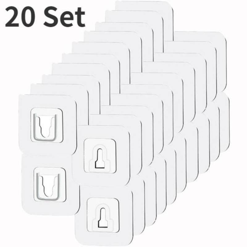 1-30 Stück selbstklebende Wandhaken, transparent, doppelseitig, Haken für Küche, Bad, Aufbewahrung, Kleiderbügel, Stecker, Saugnapfhalter, Home Organizer 5 Set von Joom DACH
