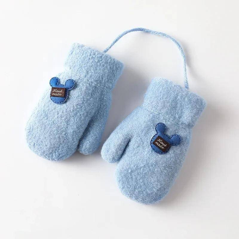1-6 Jahre alt Baby Fäustlinge Neugeborene Kinder Kinder Winterhandschuhe Mohair Plüsch Dicke Jungen Mädchen Handschuhe M von Joom DACH