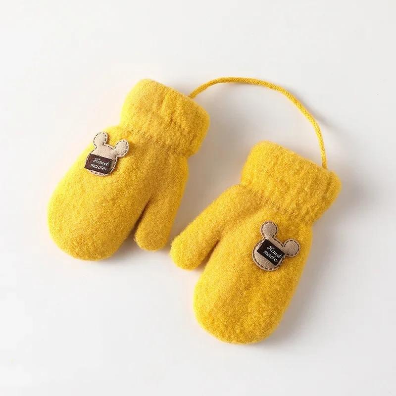 1-6 Jahre alt Baby Fäustlinge Neugeborene Kinder Kinder Winterhandschuhe Mohair Plüsch Dicke Jungen Mädchen Handschuhe M von Joom DACH