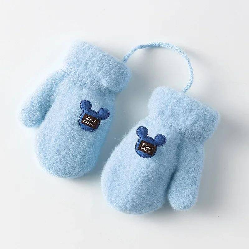1-6 Jahre alt Baby Fäustlinge Neugeborene Kinder Kinder Winterhandschuhe Mohair Plüsch Dicke Jungen Mädchen Handschuhe S von Joom DACH