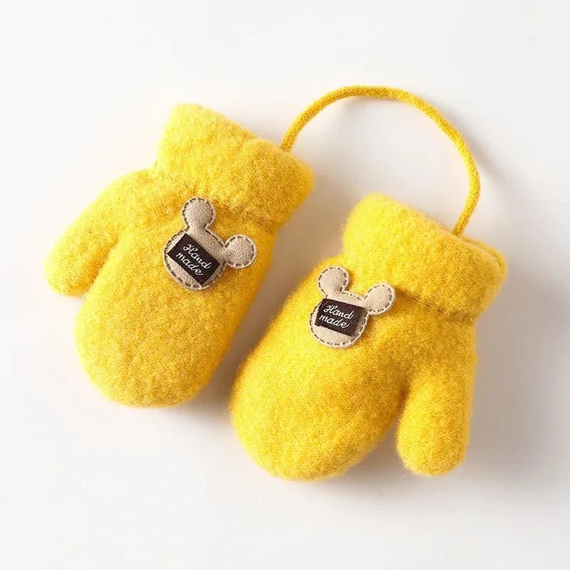 1-6 Jahre alt Baby Fäustlinge Neugeborene Kinder Kinder Winterhandschuhe Mohair Plüsch Dicke Jungen Mädchen Handschuhe S von Joom DACH