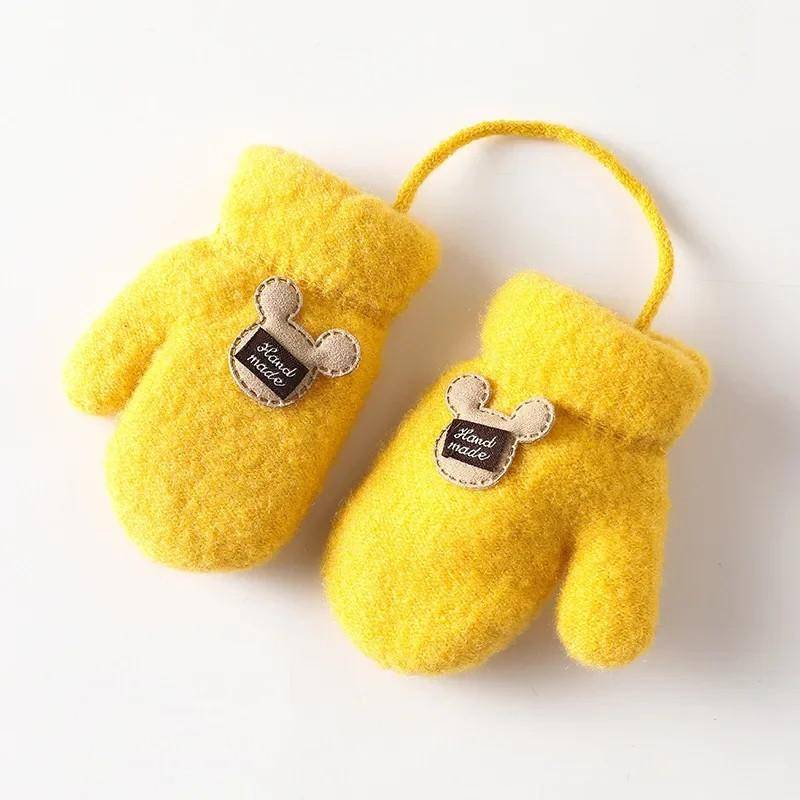 1-6 Jahre alt Baby Fäustlinge Neugeborene Kinder Kinder Winterhandschuhe Mohair Plüsch Dicke Jungen Mädchen Handschuhe S von Joom DACH