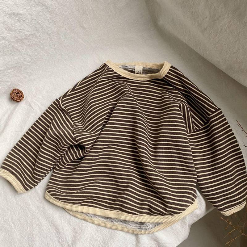 1-8T Baumwolle kinder Kleidung Langarm T-shirts Gestreiften Baby Junge Mädchen Tops Casual Kinder T-shirt Herbst frühling T 140 schwarz von Joom DACH