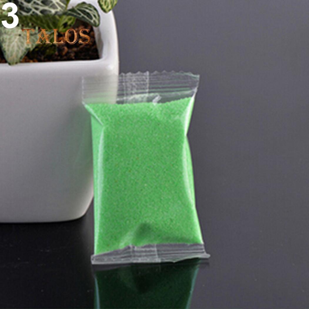 1 Beutel bunter Quarzsand, Miniatur-Aquarium-Bonsai-Topf, Feengarten-Dekor-Zubehör grün von Joom DACH