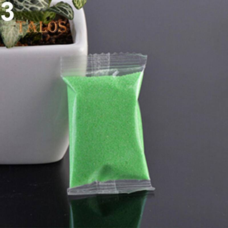 1 Beutel bunter Quarzsand, Miniatur-Aquarium-Bonsai-Topf, Feengarten-Dekor-Zubehör grün von Joom DACH