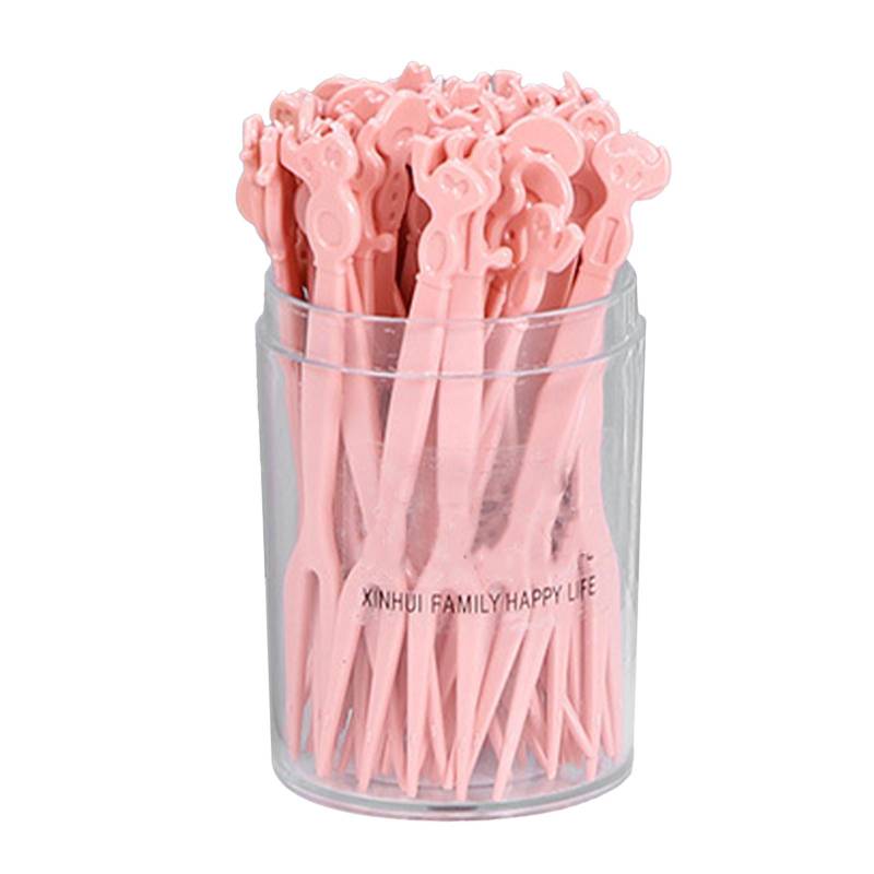 1 Box Obst Gabel Set Kunststoff Vielseitig Einweg Obst Pick Set für Kuchen Dessert von Joom DACH