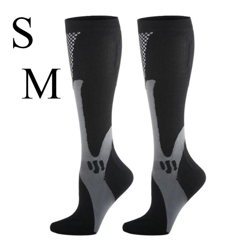 1 Doppelte Kompressionsstrümpfe zum Laufen, Krampfadern, Stillen, Fahrradfahren, Diabetes, Natur, Wandern, Geschenke, Herren-Kniestrümpfe, Basketball, Fußball, Reisen S M von Joom DACH