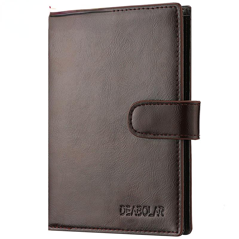 1 PC-Führerscheinkarten-Geldbörse für Herren, große Kapazität, Multifunktions-Reisepasstasche, Reisepassmappe, Reisepassbuch-Geldbörse LXY braun von Joom DACH