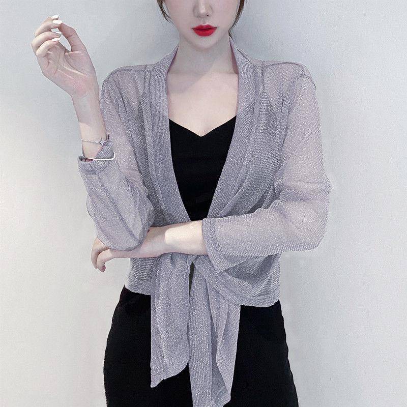 1 PC langärmliges Nylon-Spitzenrohr, lockerer dünner Schal außerhalb des Damen-Sonnenschutzhemds, Sommer-Kurzjackenoberteile, perlmuttfarbene Eisseiden-Cardigan-Spitzenmäntel L grau 1 PC langärmliges Nylon-Spitzenrohr, lockerer dünner Schal außerhalb des Damen-Sonnenschutzhemds, Sommer-Kurzjackenoberteile, perlmuttfarbene Eisseiden-Cardigan-Spitzenmäntel L grau von Joom DACH