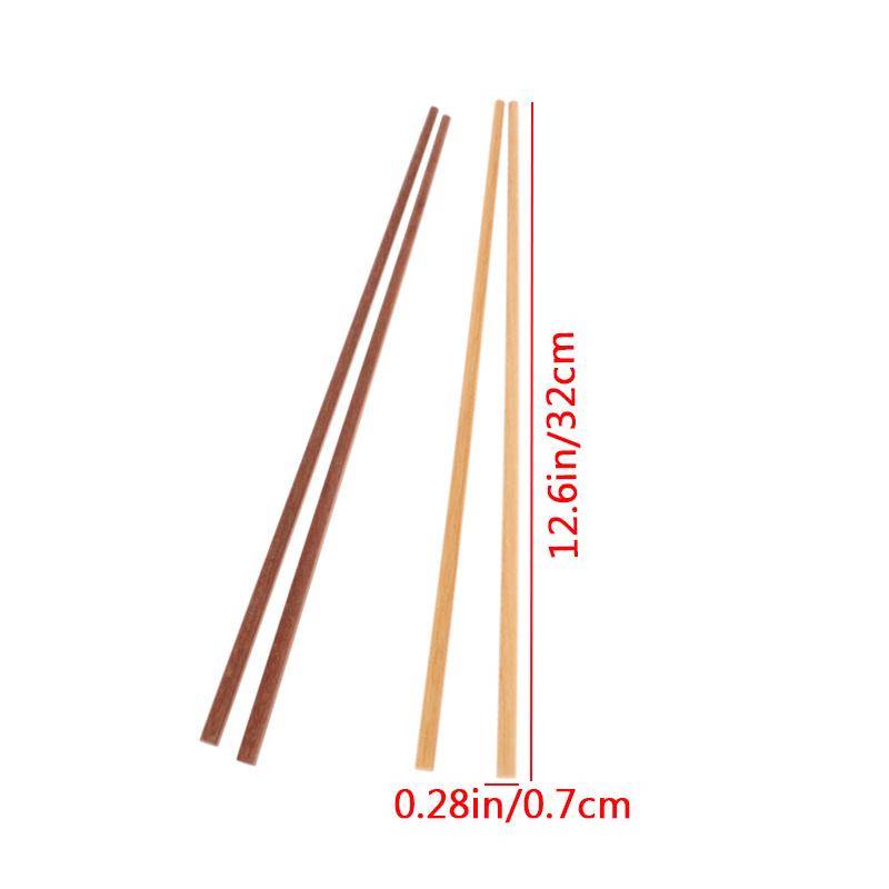 1 Paar 2 Farben 32 cm lange Größe Frittierte Nudel-Essstäbchen Essensstäbchen im chinesischen Stil Verlängerter Topf Holz-Kochstäbchen A von Joom DACH