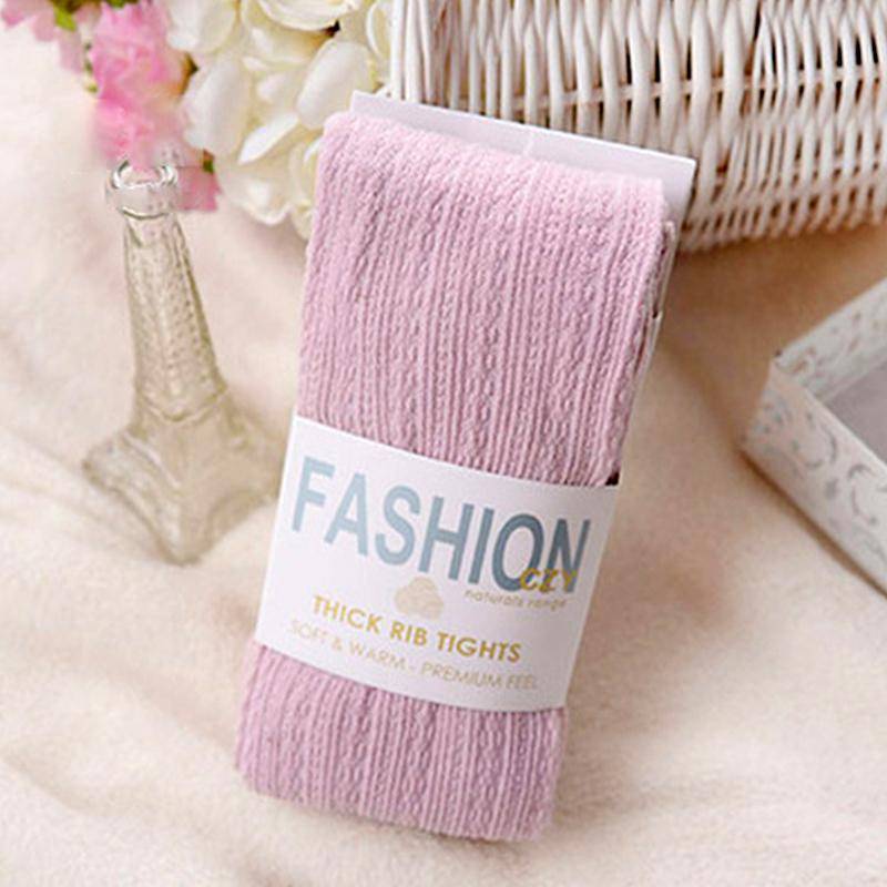 1 Paar Baumwolle Stretch Strick Warme Damen Wintersocken Herbst Strumpfhose Vertikales Streifenmuster rosa von Joom DACH