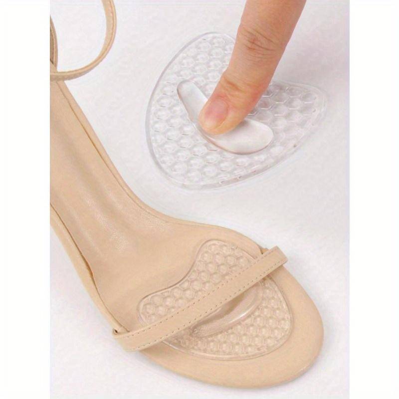 1 Paar Damen Sommer Sandalen Vorfußpolster - Rutschfestes High Heel Kissen, Selbstklebende Kühlende Fußpflegepolster one-size reinfarbig von Joom DACH