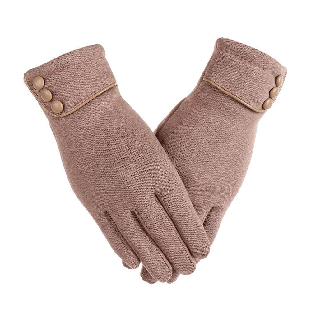 1 Paar Damen Winterhandschuhe mit Touchscreen und Fleecefutter, Thermo-Fäustlinge, winddichte Skihandschuhe One Size khaki von Joom DACH