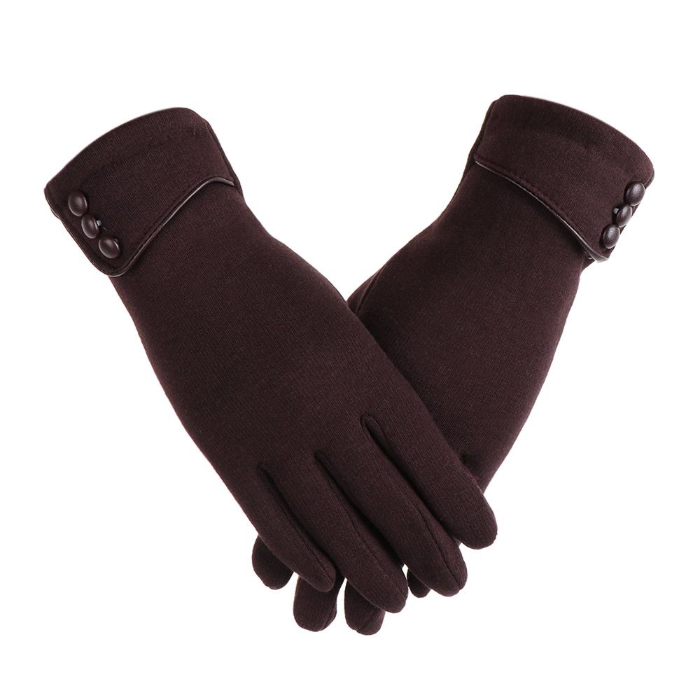 1 Paar Damen Winterhandschuhe mit Touchscreen und Fleecefutter, Thermo-Fäustlinge, winddichte Skihandschuhe One Size kaffeebraun von Joom DACH