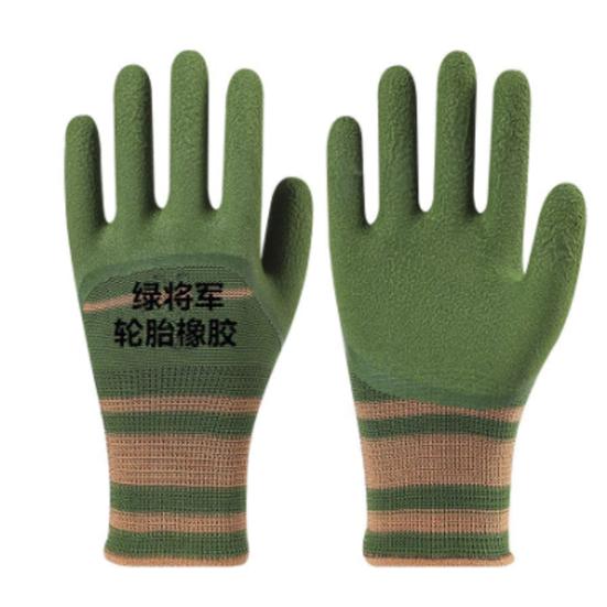 1 Paar Gartenhandschuhe Atmungsaktive wasserdichte durchstichfeste strapazierfähige Gartenhandschuhe mit Latexbeschichtung grün von Joom DACH