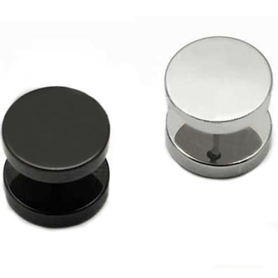 1 Paar Herren Barbell Punk Gothic Edelstahl Ohrstecker Mode Ohrringe 10 mm schwarz von Joom DACH