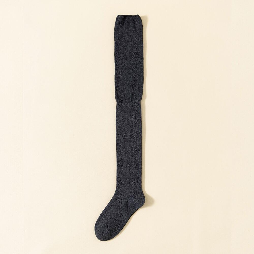 1 Paar Kniestrümpfe für Damen Herbst und Winter lange Röhre Baumwolle hohe Oberschenkelsocken Strümpfe YSL grau von Joom DACH