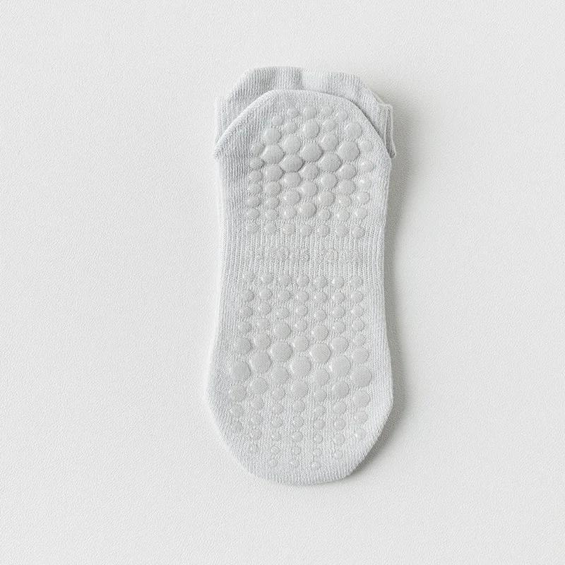 1 Paar Mesh Atmungsaktive Yoga Socken Damen Baumwolle Niedrig Geschnitten Kurz Gym Fitness Tanz Sportsocken Professionelle Rutschfeste Boden Pilates Socken grau von Joom DACH