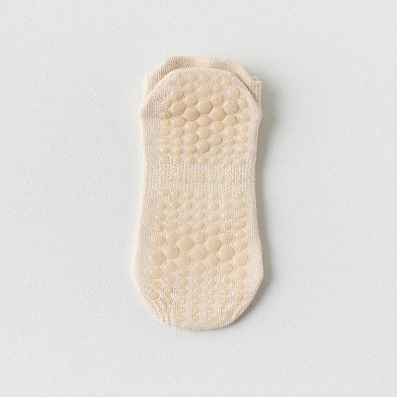 1 Paar Mesh Atmungsaktive Yoga Socken Damen Baumwolle Niedrig Geschnitten Kurz Gym Fitness Tanz Sportsocken Professionelle Rutschfeste Boden Pilates Socken beige von Joom DACH