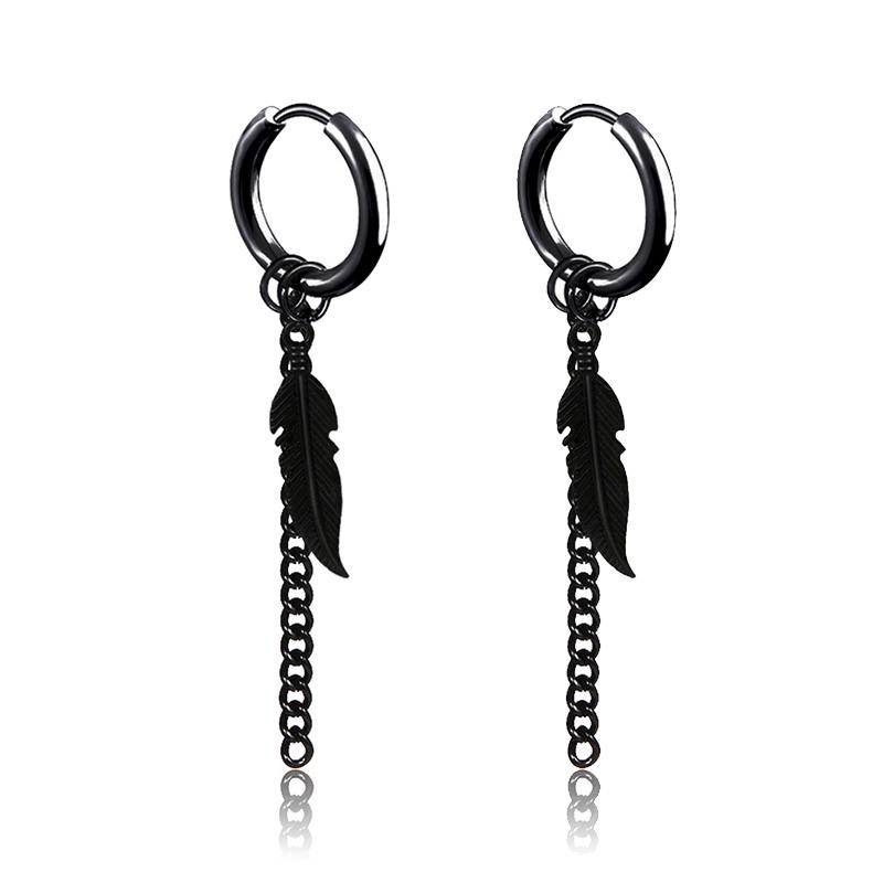 1 Paar Punk Edelstahl Stecker Ohrringe Schwarz Ohrringe Set Für Männer Frauen Vintage Hip Hop Piercing Ohrschmuck von Joom DACH