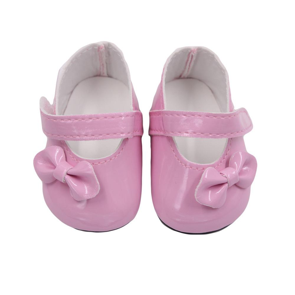 1 Paar Puppenschuhe, PU-Schuhe mit Schleife für 18 Zoll American Girl Puppen, 18 Zoll Puppenzubehör, Spielzeug 7*3*3.5cm rosa von Joom DACH
