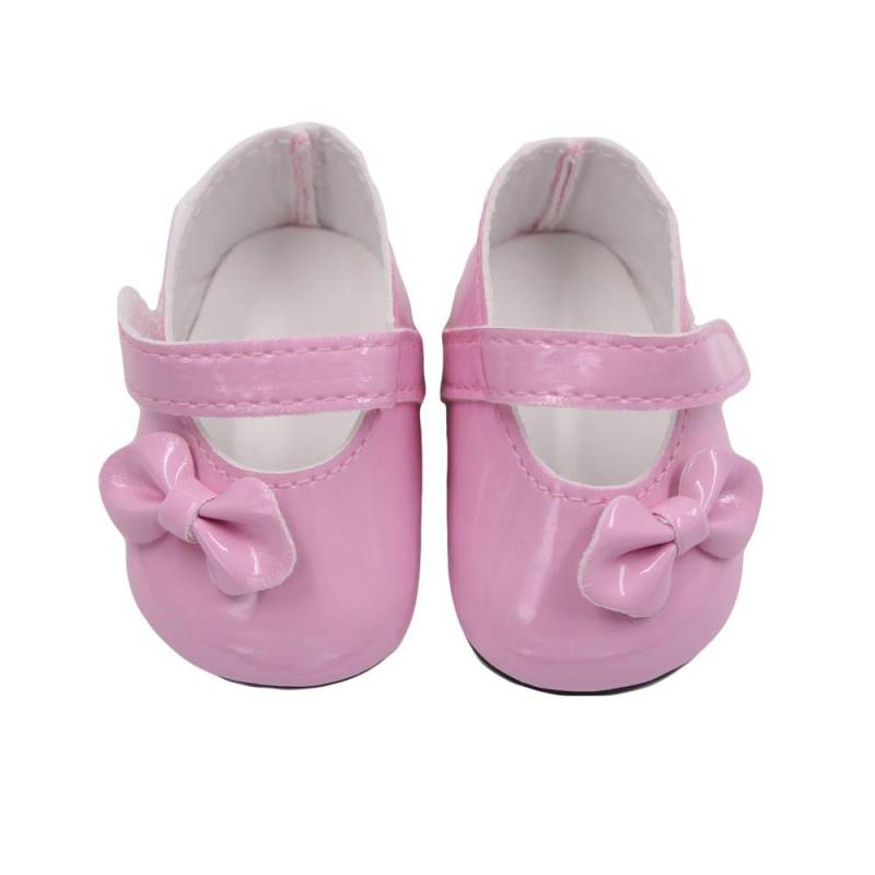 1 Paar Puppenschuhe, PU-Schuhe mit Schleife für 18 Zoll American Girl Puppen, 18 Zoll Puppenzubehör, Spielzeug 7*3*3.5cm rosa von Joom DACH