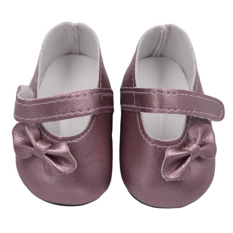 1 Paar Puppenschuhe, PU-Schuhe mit Schleife für 18 Zoll American Girl Puppen, 18 Zoll Puppenzubehör, Spielzeug 7*3*3.5cm violett von Joom DACH