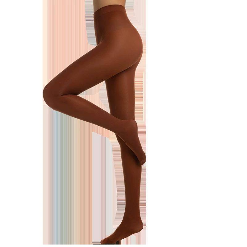 1 Paar Tanzstrumpfhosen Socken Hochelastische Nahtlose Strümpfe Unzerreißbar Fitnessstudio Yoga Leggings Reißfest Damen Strumpfhosen L braun/rot von Joom DACH