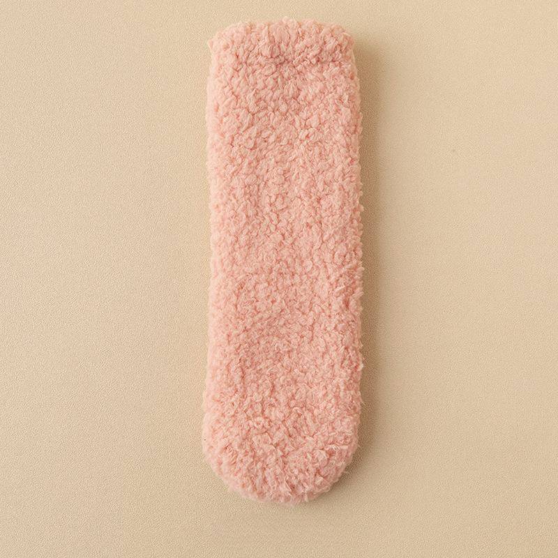 1 Paar Thermo-Schlafsocken für Männer, hochwertige Silikon-Socken, rutschfest, bequem, weich, einfarbig, modisch, verdickte Bodensocken EU 35-45 rosa von Joom DACH