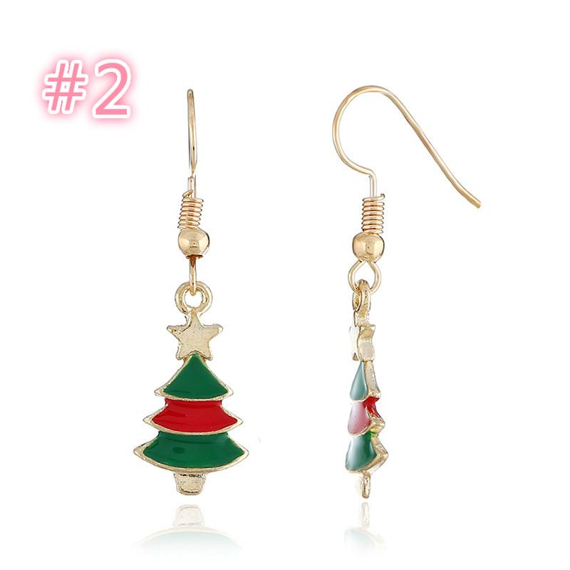 1 Paar Weihnachtsbaum-Ohrring-Anhänger, Weihnachtsdekoration für Zuhause, frohes neues Jahr 2020, Weihnachten 2 von Joom DACH