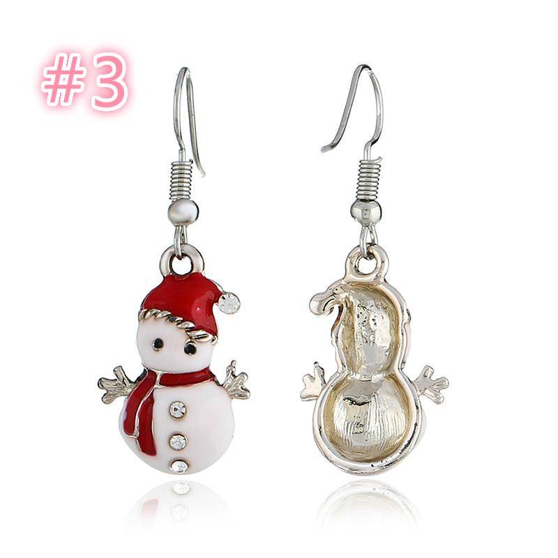 1 Paar Weihnachtsbaum-Ohrring-Anhänger, Weihnachtsdekoration für Zuhause, frohes neues Jahr 2020, Weihnachten 3 von Joom DACH