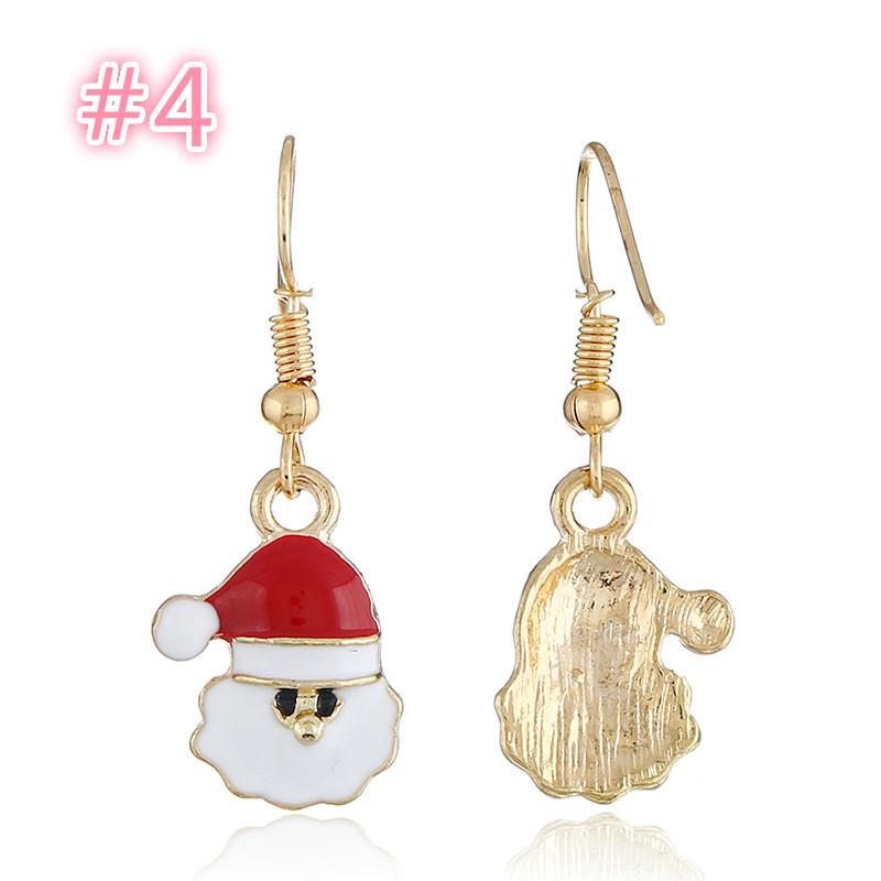 1 Paar Weihnachtsbaum-Ohrring-Anhänger, Weihnachtsdekoration für Zuhause, frohes neues Jahr 2020, Weihnachten 4 von Joom DACH