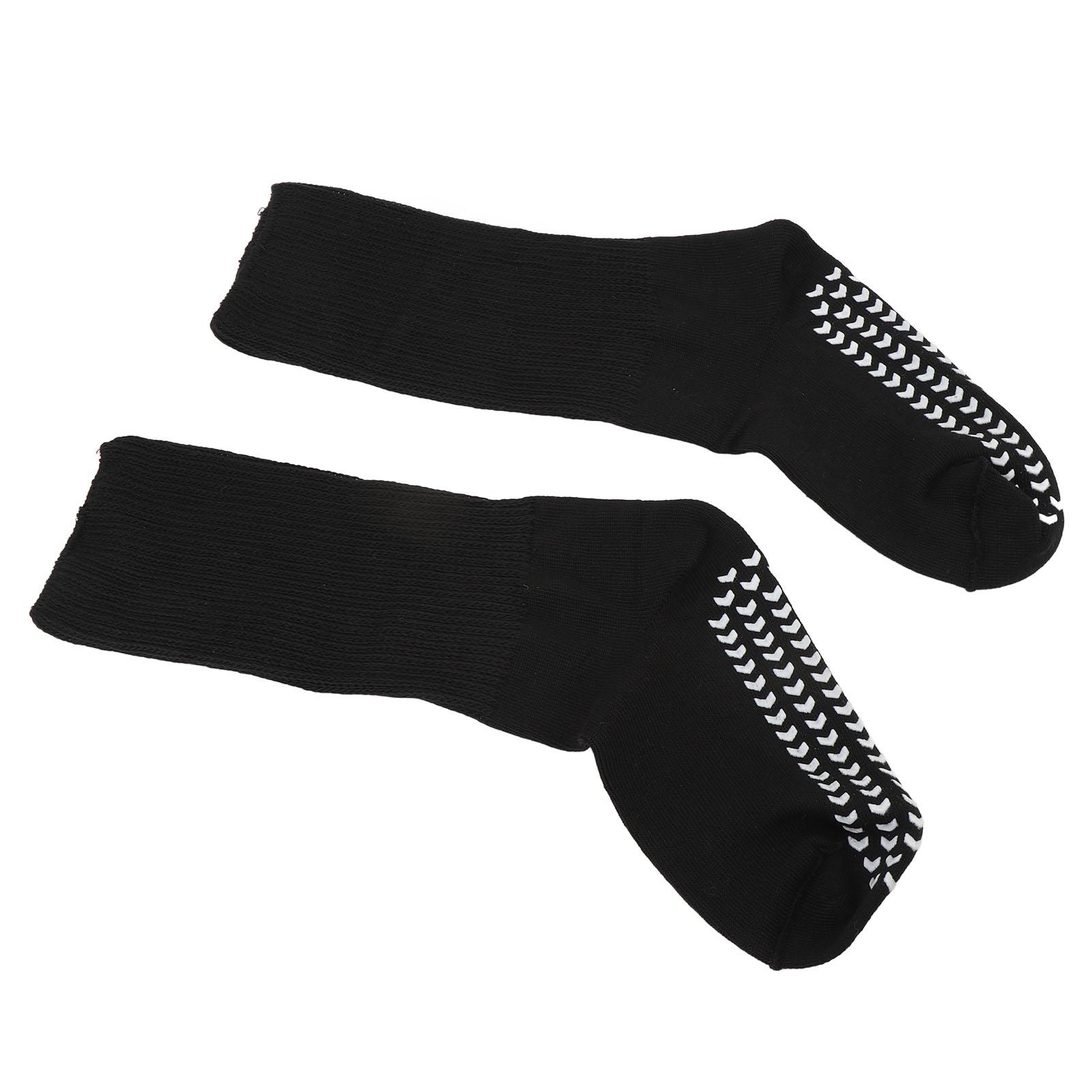 1 Paar Weite Socken Hochelastische Strickstrümpfe Nicht einschnürende Socken mit Grips für Männer Frauen Schwarz LXL S M von Joom DACH