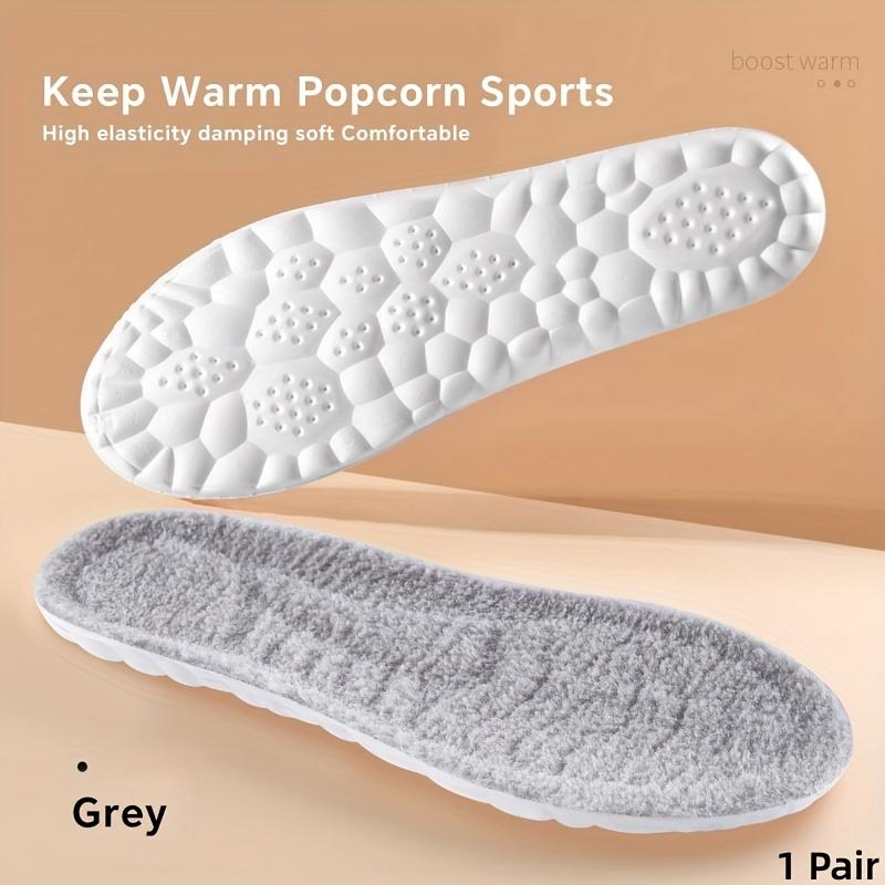 1 Paar dicke, selbsterhitzende Thermo-Einlegesohlen, atmungsaktive, bequeme Schuhpolster 39-40 graue von Joom DACH