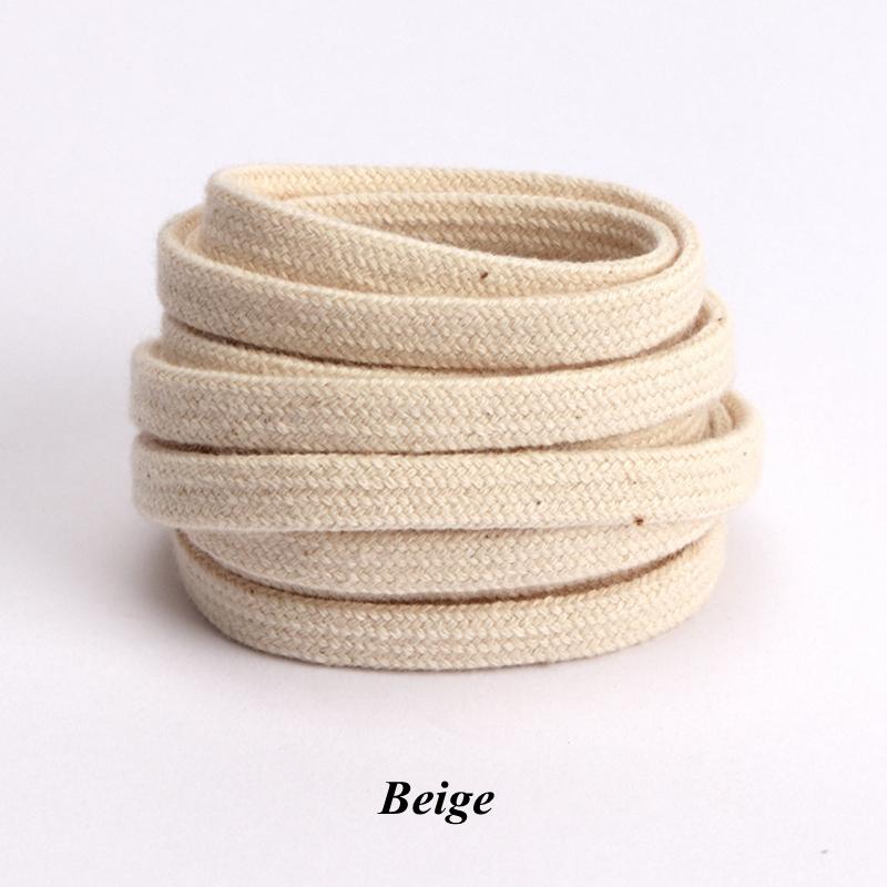 1 Paar flache Schnürsenkel aus Segeltuch für Turnschuhe, Sportschuhe, Schnürsenkel, klassische Schnürsenkel für Damen und Herren, solide, doppelt, weiß, schwarz, Allstar-Schnürsenkel 120cm beige von Joom DACH