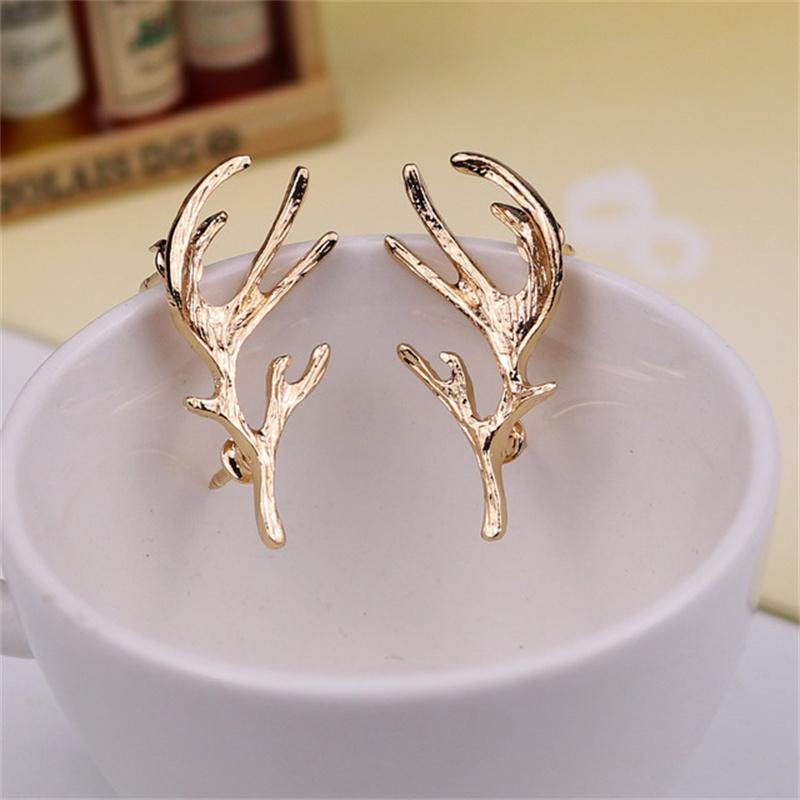 1 Paar große Geweihbrosche, trendige Persönlichkeit, Herren-Hemd-Anstecknadel, Vintage-Anstecker mit goldenem Geweih, Broschen, Schmuck, Accessoires, Geschenke gold von Joom DACH