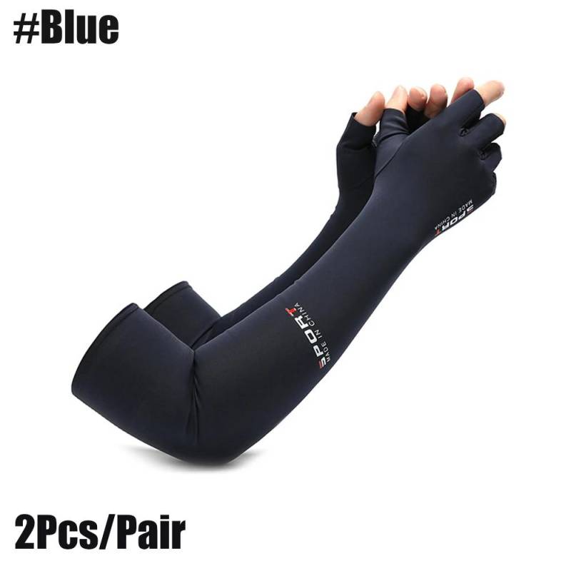 1 Paar lange Kompressionshandschuhe aus Kupfer gegen Arthritis – mit Kupfer angereicherte Handschuhe mit extra langer Passform für Damen und Herren – zum Tippen am Computer, RSI blau von Joom DACH