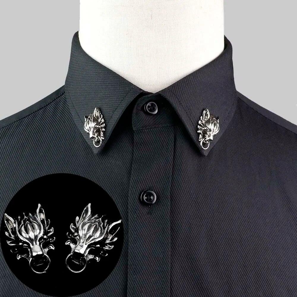 1 Paar modische Broschen, Accessoires für Herren und Damen, Hemd, Pullover, Kragen, Schmuck von Joom DACH