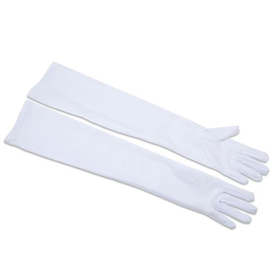 1 Paar modische lange Handschuhe für Damen, Oper, Hochzeit, Braut, Abend, Party weiß von Joom DACH