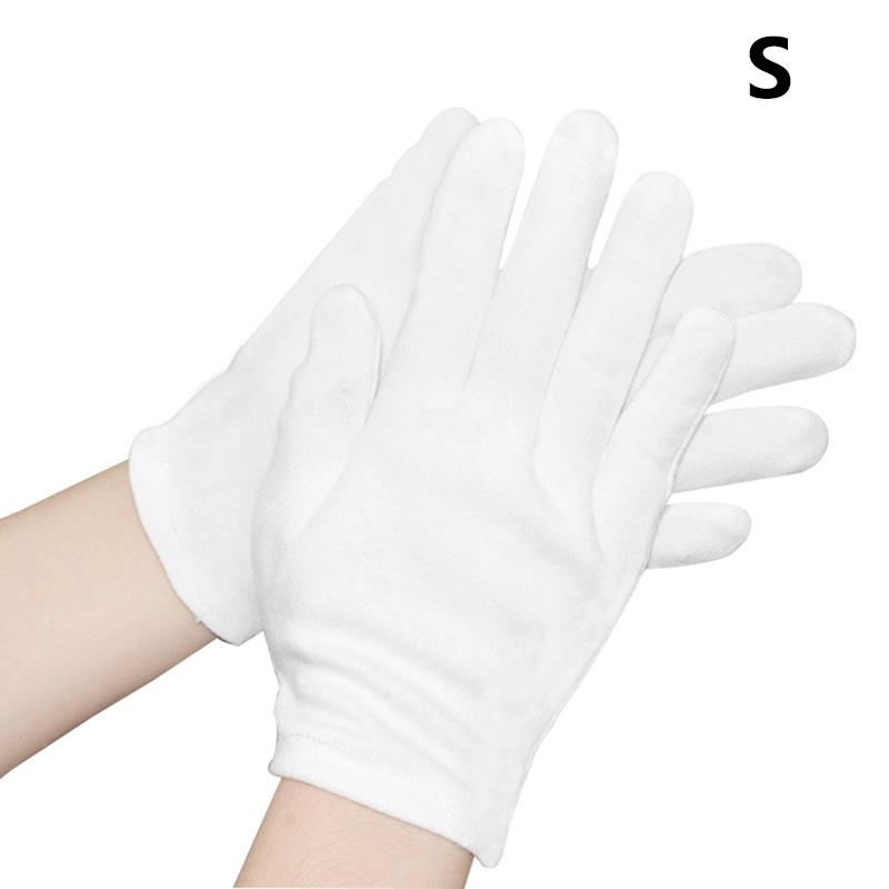 1 Paar neue Vollfinger-Handschuhe aus weißer Baumwolle für Männer und Frauen, Etikette, für Kellner/Fahrer/Schmuck/Arbeiter, Fäustlinge, Schweißabsorptionshandschuhe 16cm von Joom DACH