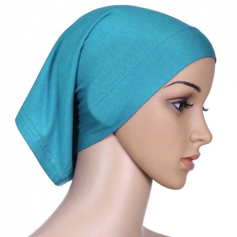 1 Pc Elastische Tuch Kopf Wrap Muslimischen Schal Kappe Frauen Baumwolle Turban Hijabs Hut 10 von Joom DACH