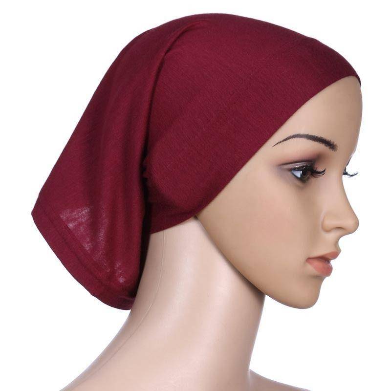 1 Pc Elastische Tuch Kopf Wrap Muslimischen Schal Kappe Frauen Baumwolle Turban Hijabs Hut 13 von Joom DACH