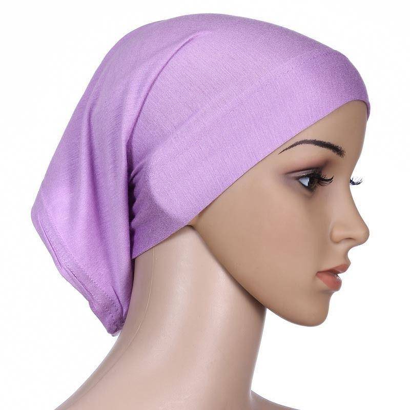 1 Pc Elastische Tuch Kopf Wrap Muslimischen Schal Kappe Frauen Baumwolle Turban Hijabs Hut 17 von Joom DACH